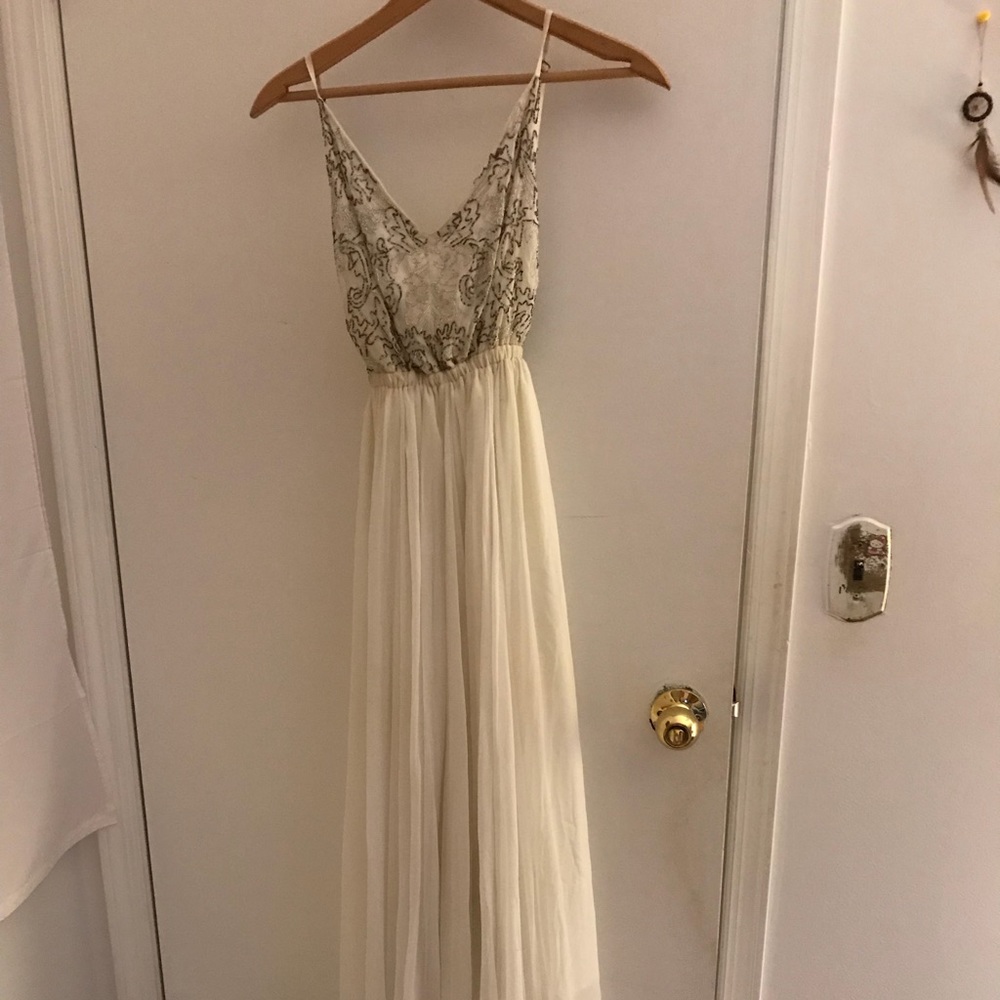 RAGA/ REVOLVE White beaded prom dress